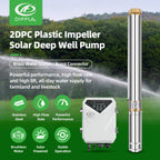DIFFUL Solar Water Pump Kit, 2 inch 300 W 24 V DC For Off-Grid Living