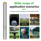 DIFFUL Solar Water Pump Kit, 2 inch 300 W 24 V DC For Off-Grid Living