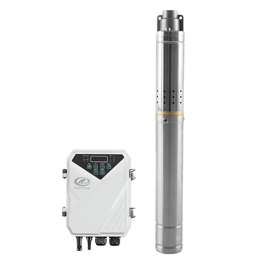 DIFFUL Solar Screw Pump, 2 inch 210 W 36 V DC For Livestock
