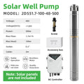 DIFFUL Solar Screw Pump, 2 inch 500 W 48 V DC For Livestock