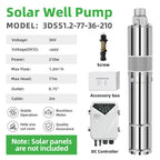 DIFFUL Solar Archimedes Screw Pump Supplier, 3 inch 210 W 36 V DC For Off-Grid Living