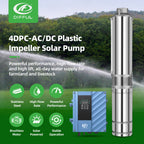 DIFFUL Solar Water Pump, 4 inch 12 M³/H Flow 2200 W 85 V - 280 V AC/DC For Sprinklers
