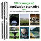 DIFFUL Solar Water Pump Solutions, 4 inch 20 M³/H Flow 3000 W 85 V - 280 V AC/DC For Drip Lines