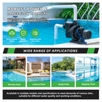 DIFFUL Solar Swimming Pool Pump, 27 M³/H Flow 19 M Head 1200 W 110V DC for Farm