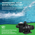 DIFFUL Solar Swimming Pool Pump, 27 M³/H Flow 19 M Head 1200 W 110V DC for Farm